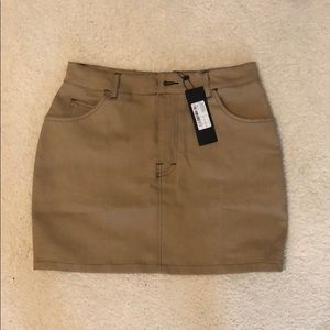 Brown mini skirt- princess polly